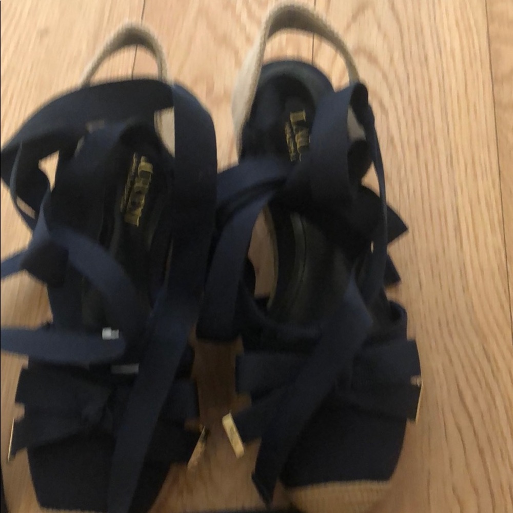 Ralph Lauren navy canvas sandals